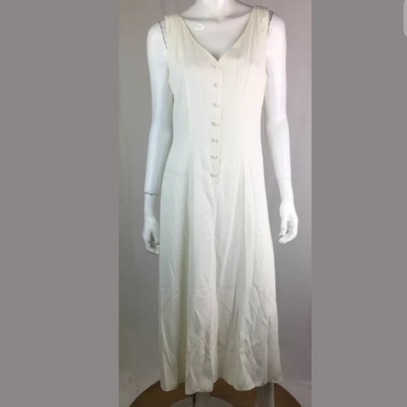 Cache Button Up Flare Midi Slip A-Line Dress - Picture 2 of 12